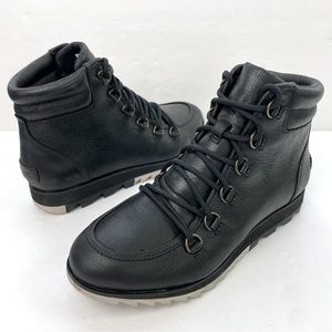 Sorel‎ Harlow Black Lace Up Ankle Boots